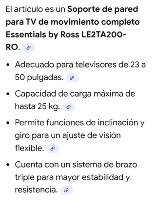 Soporte TV Essentials by Ross 23-50