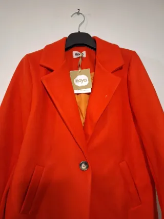 Cappotto Elegante Casual Arancione per Donna Inverno