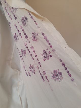 Camicetta donna bianca con perline