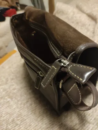 Bolso bandolera de piel para hombre