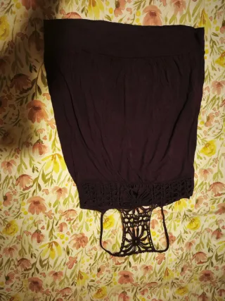 Blusa de encaje berenjena