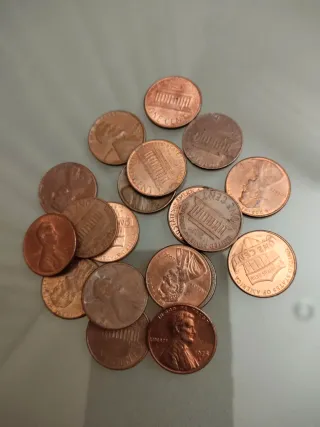 Lote 19 Monedas 1 Centavo EEUU