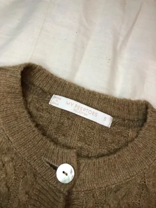 Cárdigan corto de punto marrón – My Peeptoes – s