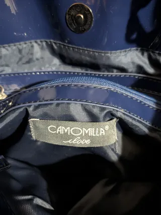 Borsa Camomilla blu lucida