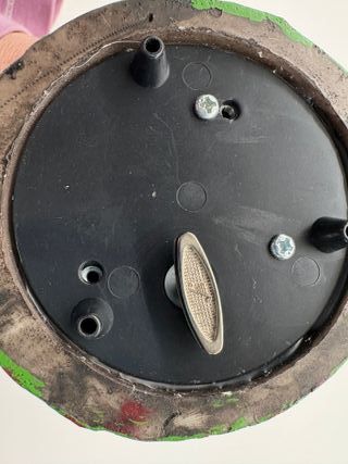 Palla di vetro natalizia Babbo Natale e renna