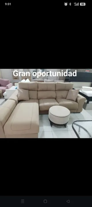 Sofá Cherlon Beige Tela