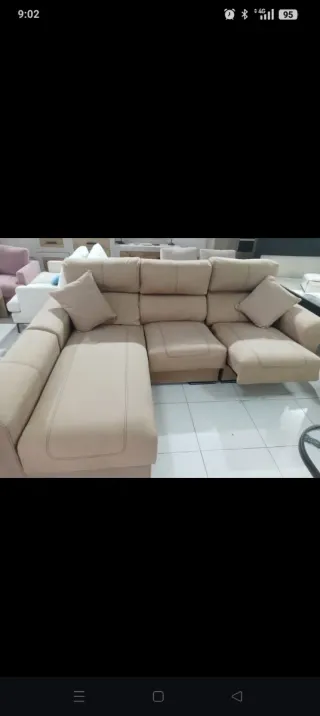 Sofá Cherlon Beige Tela