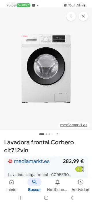 Lavadora Corberó CLT712VIN