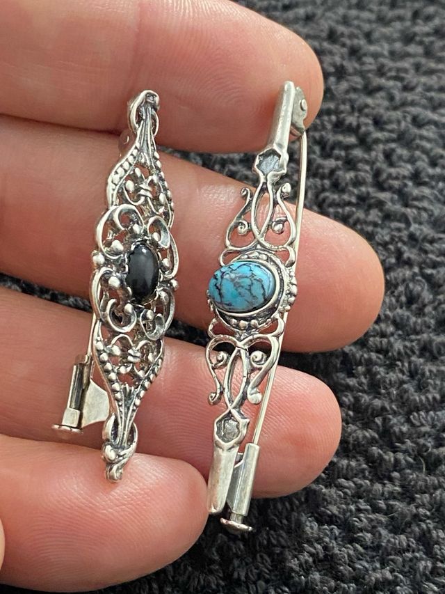 Lote 2 broches plata filigrana ppos. 1900