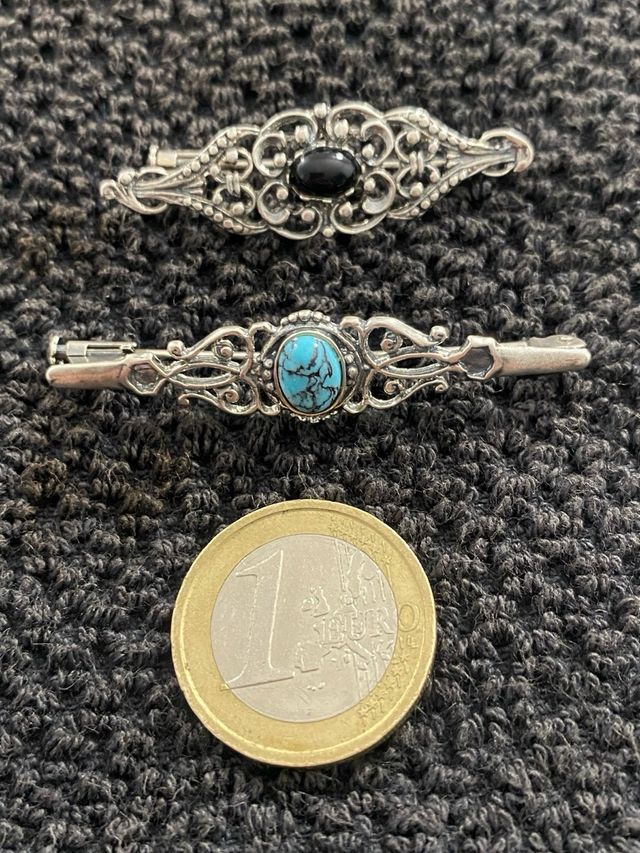 Lote 2 broches plata filigrana ppos. 1900