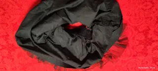 Gonna a balze in tulle nera