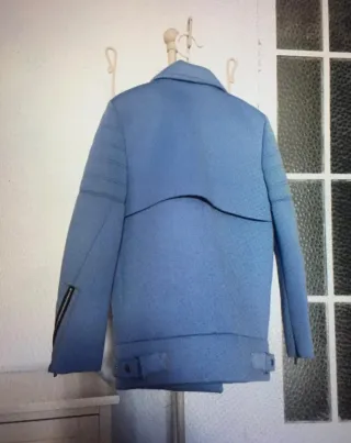 Cazadora Biker Bershka Azul NUEVA