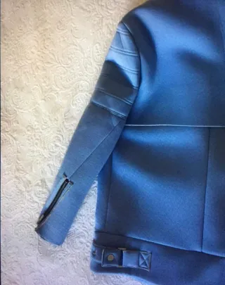 Cazadora Biker Bershka Azul NUEVA