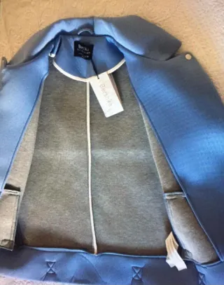 Cazadora Biker Bershka Azul NUEVA