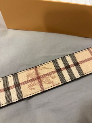 Cintura Burberry Uomo Reversibile Bianca/Nero