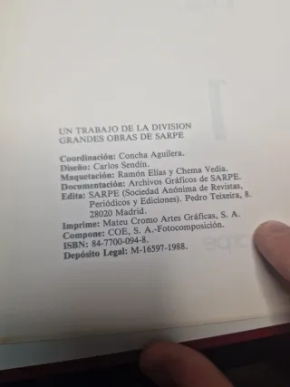 Historia Universal Editorial SARPE. 1988.