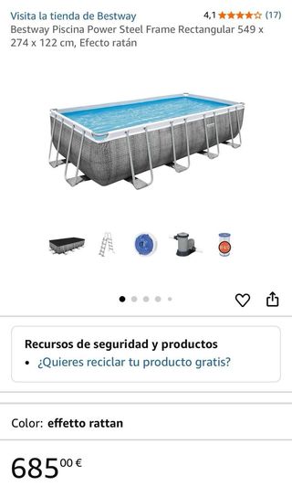 Bestway Piscina Power Steel 549 x 274 x 122 cm