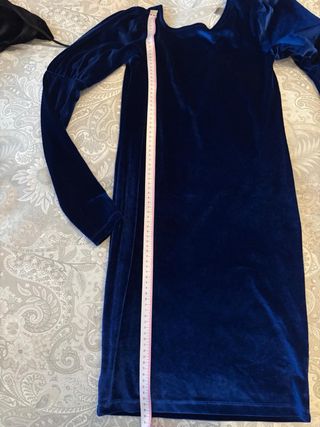 Abito Mini Ciniglia Blu XS