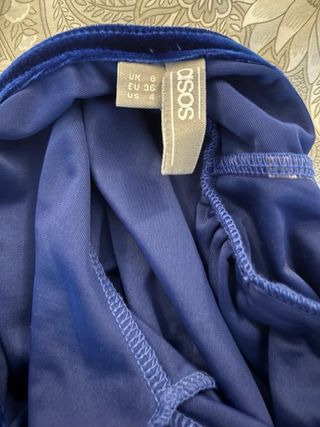 Abito Mini Ciniglia Blu XS