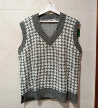 Chaleco oversize ONLY gris y blanco