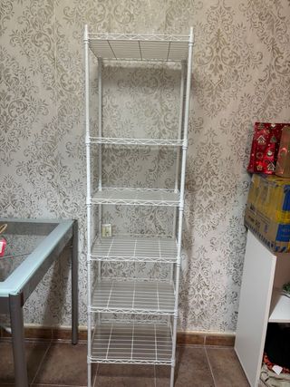 Estantería metálica blanca 5 baldas