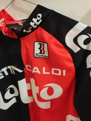 Maglia ciclismo Lotto rossa e nera