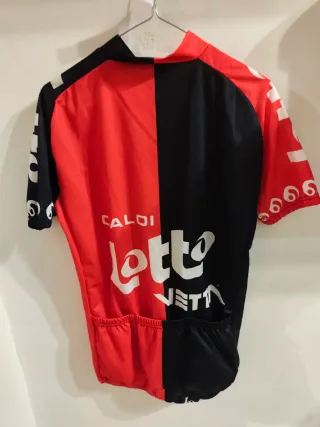 Maglia ciclismo Lotto rossa e nera