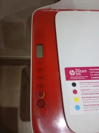 Impresora HP WiFi Roja y Blanca