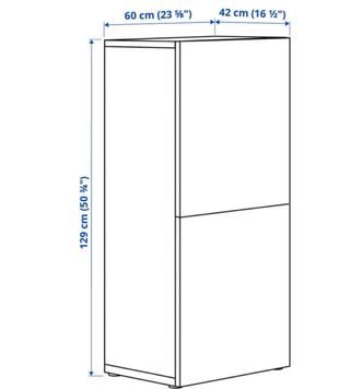 Mueble BESTA blanco y cristal