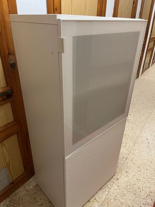 Mueble BESTA blanco y cristal