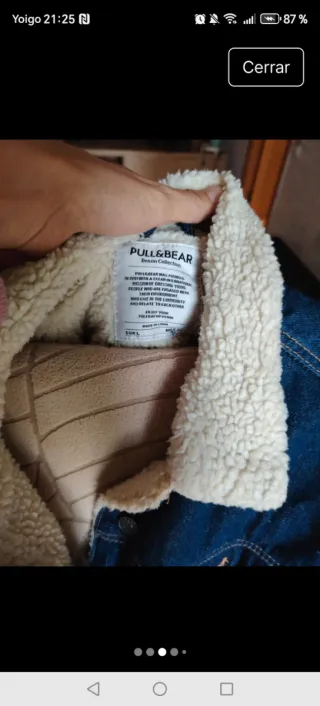 Chaqueta vaquera borrego Pull&Bear Talla M