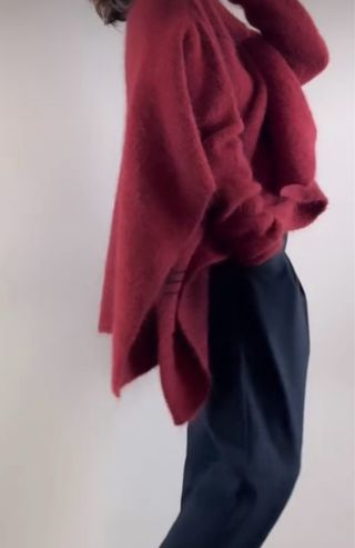 Capa Sarah Pacini Lana Roja Talla Única