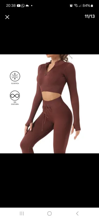 Conjunto deportivo sin costuras azul