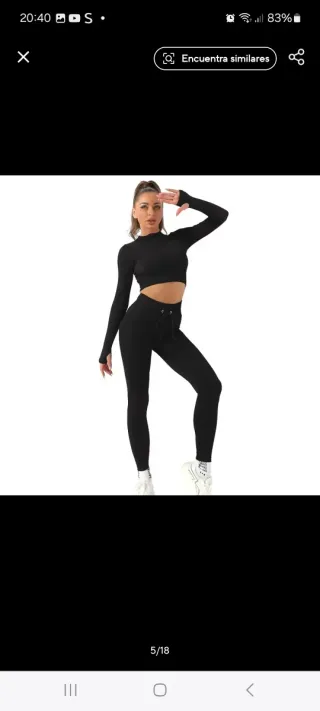 Conjunto deportivo sin costuras azul