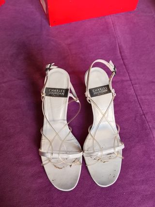 Sandalias blancas de tiras finas