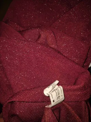 Cárdigan largo oversize en color granate