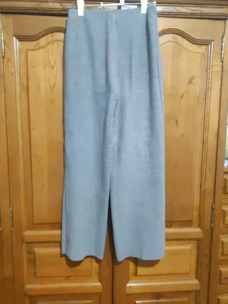 Pantalón Zara Gris Talla S Cintura Goma