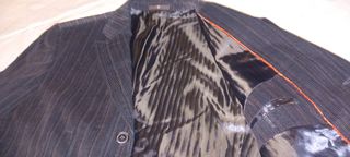 Chaqueta Caramelo Talla 50 Rayas Marrón/Negro