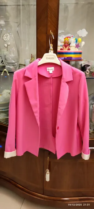 Giacca rosa maniche lunghe