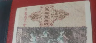 Billete Rumanía 5.000.000 Lei 1947