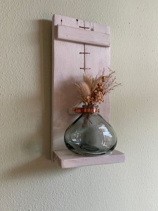 Vaso da parete shabby chic Beige