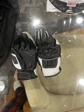 Casco Moto Negro + Guantes + Visera + Cazadora