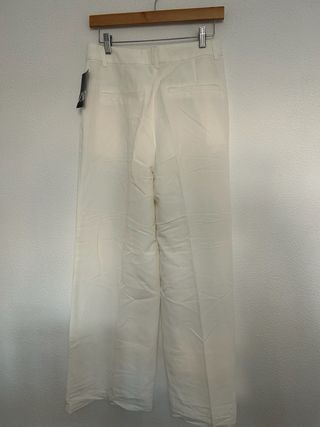 Pantalón Zara Blanco Talle S Nuevo
