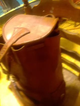 Mochila de piel vintage 25 años