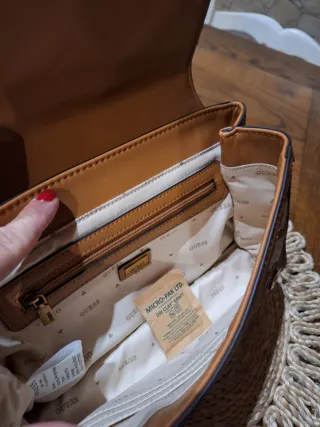 Borsa Guess pelle e raffia