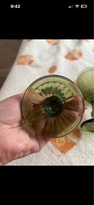 Vasos de vitrio verdes (3 unidades)