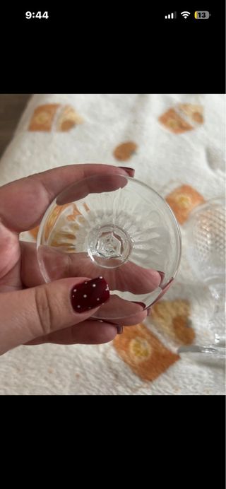 Juego de 3 vasos de vidrio
