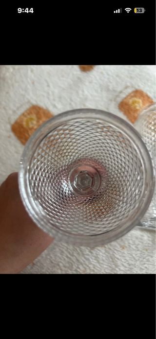 Juego de 3 vasos de vidrio