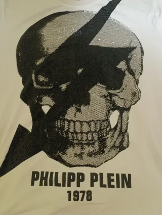 Camiseta Philipp Plein Blanca Skull Rayo