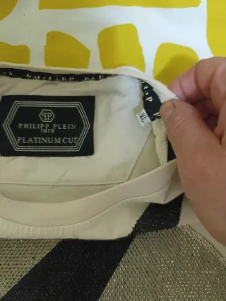 Camiseta Philipp Plein Blanca Skull Rayo